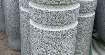 宜昌 芝麻白花岗岩挡车柱、隔离柱多少钱