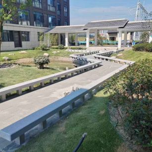 宜昌 芝麻灰小区坐凳&栏杆安装效果