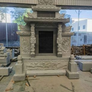 宜昌 芝麻灰高档墓碑、土墓，一套也支持定做