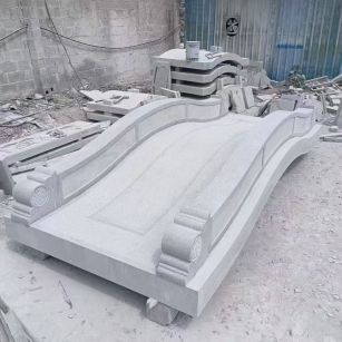 宜昌 芝麻灰花岗岩园林景观 小石桥