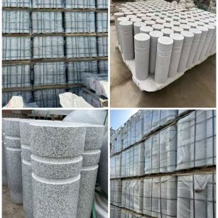 宜昌 芝麻白花岗岩挡车柱、隔离柱多少钱