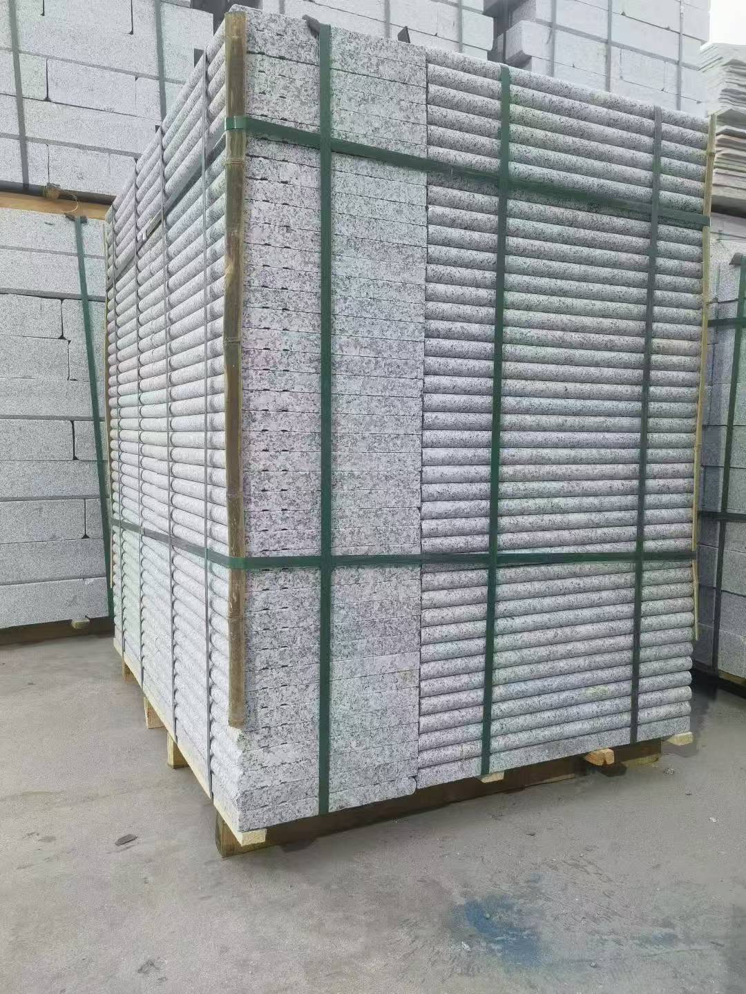 宜昌 芙蓉白3公分厚磨圆边、拉槽，楼梯踏步