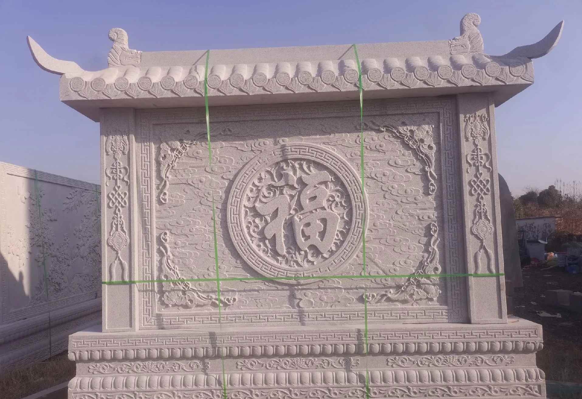 宜昌 芝麻白花岗岩屏风，照壁，影壁