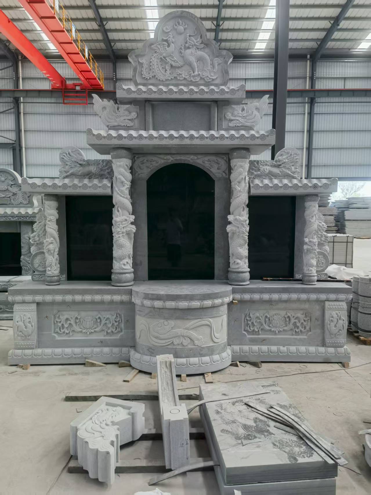 宜昌 芝麻灰高档墓碑，土墓，可定制
