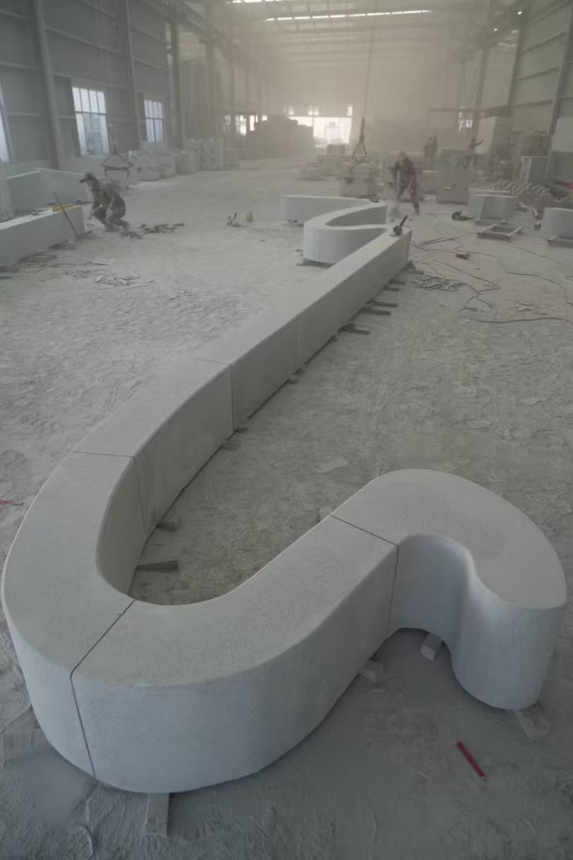 宜昌 花岗岩整石坐凳拼装